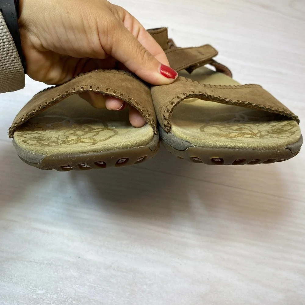 Merrell Womens 9 QForm Sandals Slingback Brown Leather Comfort Hiking J57572